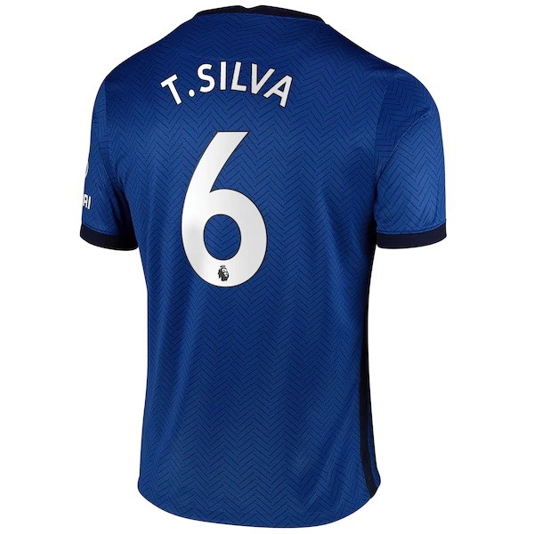 Trikot Chelsea NO.6 T. Silva Heim 2020-21 Blau Fussballtrikots Günstig